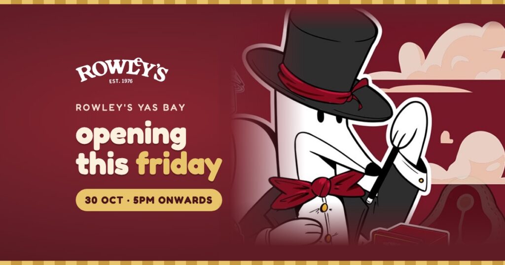 Rowley's Yas Bay opening this Friday, 30 October from 5pm, Abu Dhabi